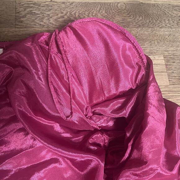 Vintage Niteline Sequin Blazer Silk Jacket Pink Party Evening 90s Womens Medium - Picture 15 of 16